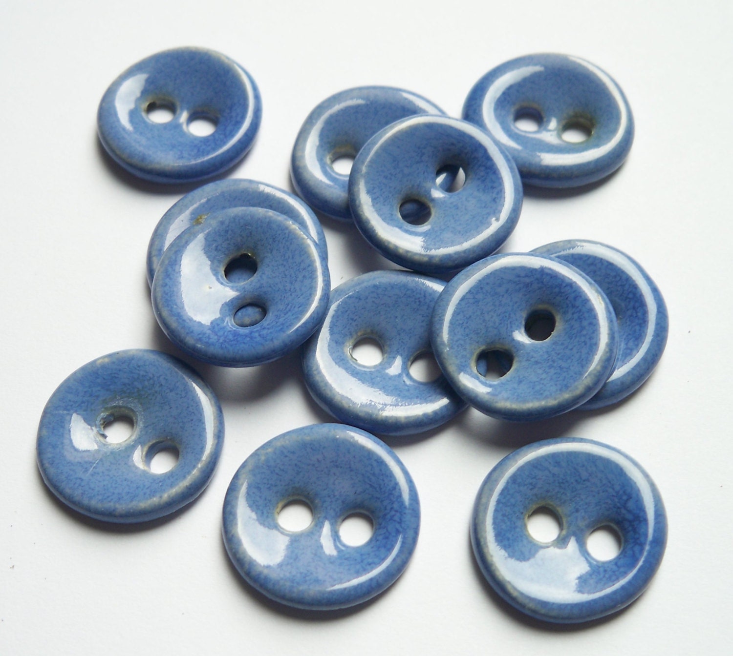Cornflower Blue Ceramic Buttons