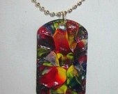 Necklace Art pendant Beautiful Colors of Nature Dog Tag Pendant -