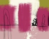 Digital Art Print A3 A4 Pink and Green Abstract No. 2