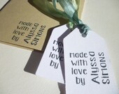 Custom Made with Love by Olive Wood Stamp