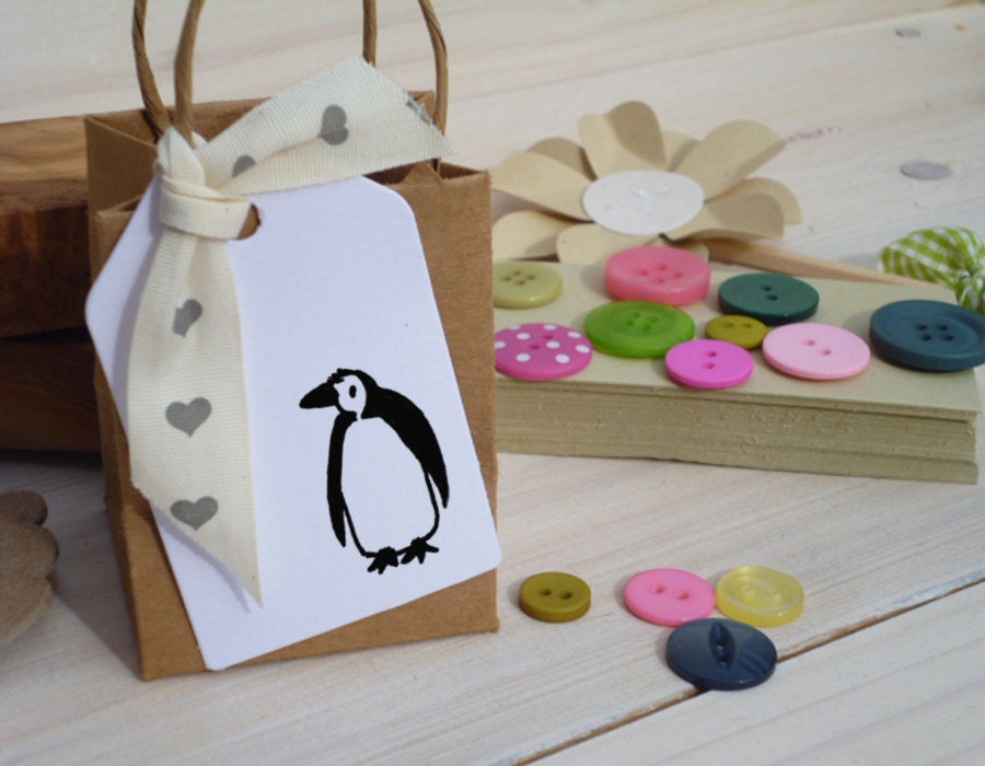 Little Penguin Olive Wood Stamp