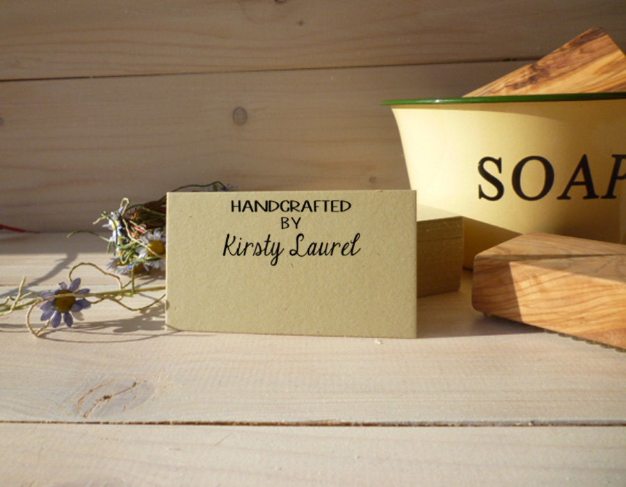 Custom HANDCRAFTED BY Olive Wood Custom  Stamp