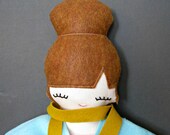 Rag Doll, Indie Fashionista Girl Cloth Doll - Auburn Hair Chelsea