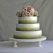 Wedding Cake Stand 16" Round White Wooden Vintage Wedding By E. Isabella Designs. As Featured In Martha Stewart Weddings