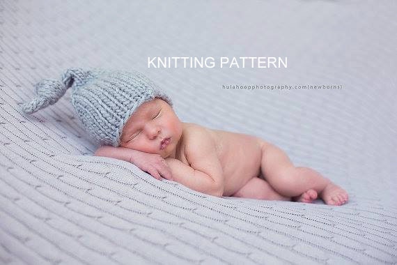 newborn chunky stocking hat PDF KNITTING PATTERN - instant download