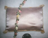 Exquisite and  Authentic antique silk ribbonwork garland