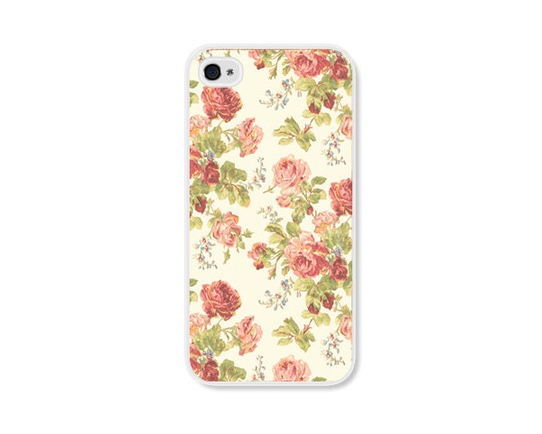 Peach Floral Rose iPhone Case - iPhone 5 Case - iPhone 5 Cover - iPhone 5 Skin - Coral Pink Pastel Flowers iPhone 5 Case