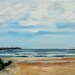 Fishing Boat on North Sea at IJmuiden Netherlands oil painting original on canvas by Nancy van den Boom 24 x 30 cm