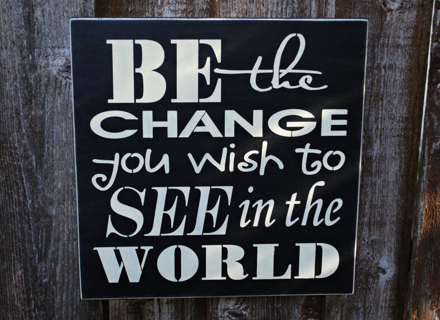 Be the Change you wish to See in the World