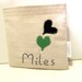 Reusable Sandwich Bag with Applique Hearts and Personalization