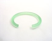 Mint green skinny resin bangle bracelet cuff jewelry , pale green cuff , women jewelry , cuff jewellery , handmade jewellery australia