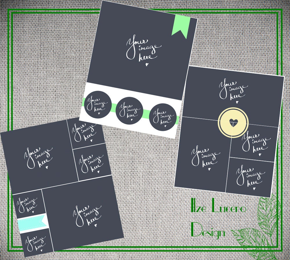 16X20in poster / Blog/ Storyboard / Collage PSD templates Set3