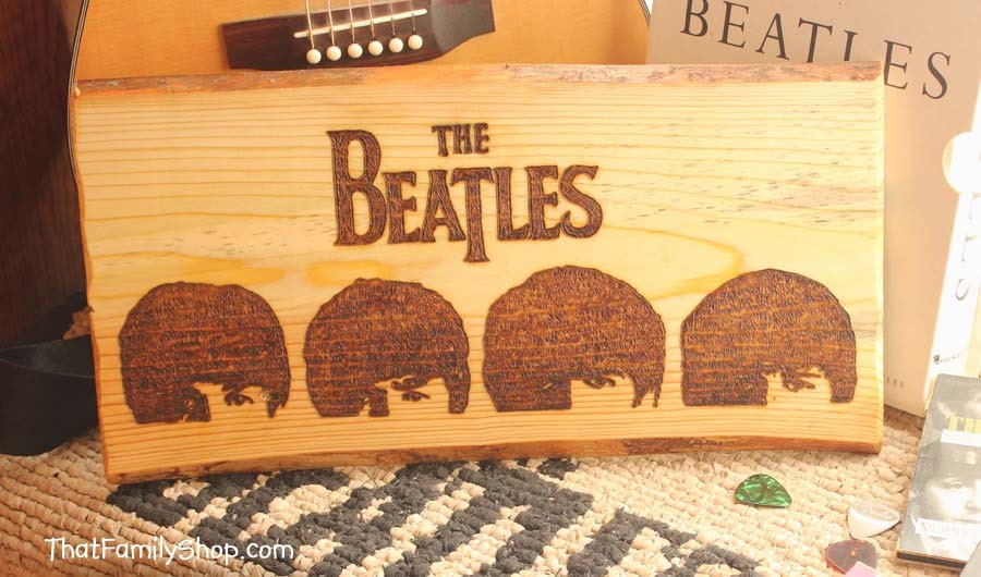 The Beatles Wood Burned Wall Art Plaque A Hard Day's Night Fan Gift