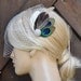 Birdcage Veil ,peacock Feathers Fascinator,(2 ITEMS),bridal Feathers Fascinator, Hair Accessories,bridal head piece