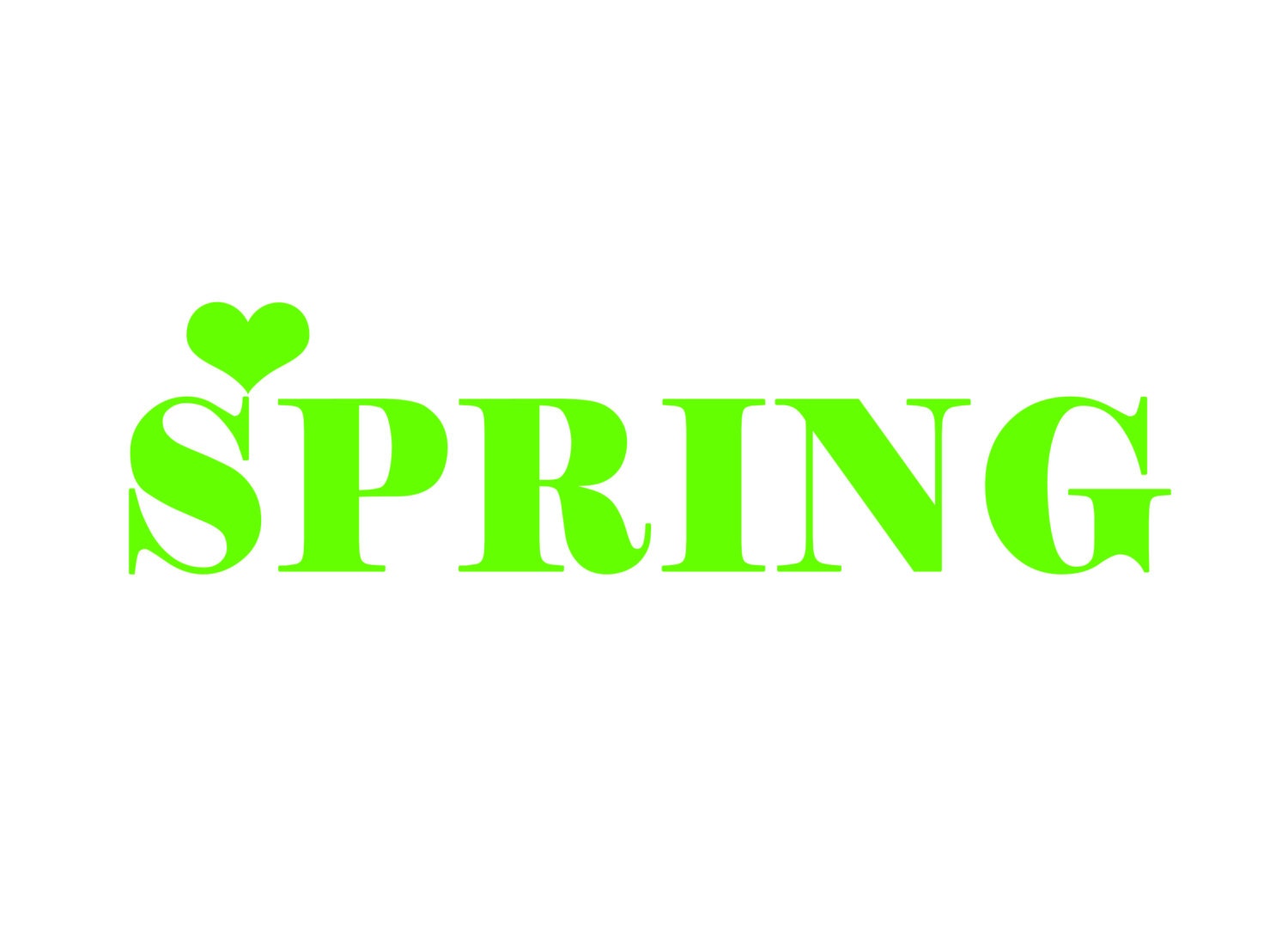 Spring 5x7 inches  typography print - wall art - Home decor-neon green