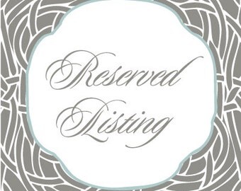 Custom listing for Kiersten