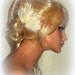 Bridal fascinator - Ivory Feather Fascinator, Rhinestone, Bridal Wedding, Special Occasion, Ship Ready