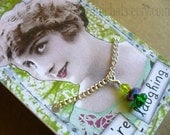 Charming Little Bead Pendant Necklace on Quote Gift Card - Laughter