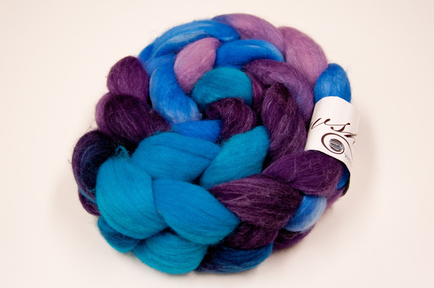 Merino/Tussah Silk (80/20) Spinning Fiber Roving Top - "Aqualina"