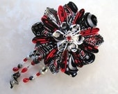 Elegant Abstractions Large Kanzashi Flower Hair Clip