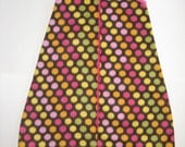 Baby Fleece Sleep Sack - Bunting - Stripes of Dots- Size L (6-18 months)
