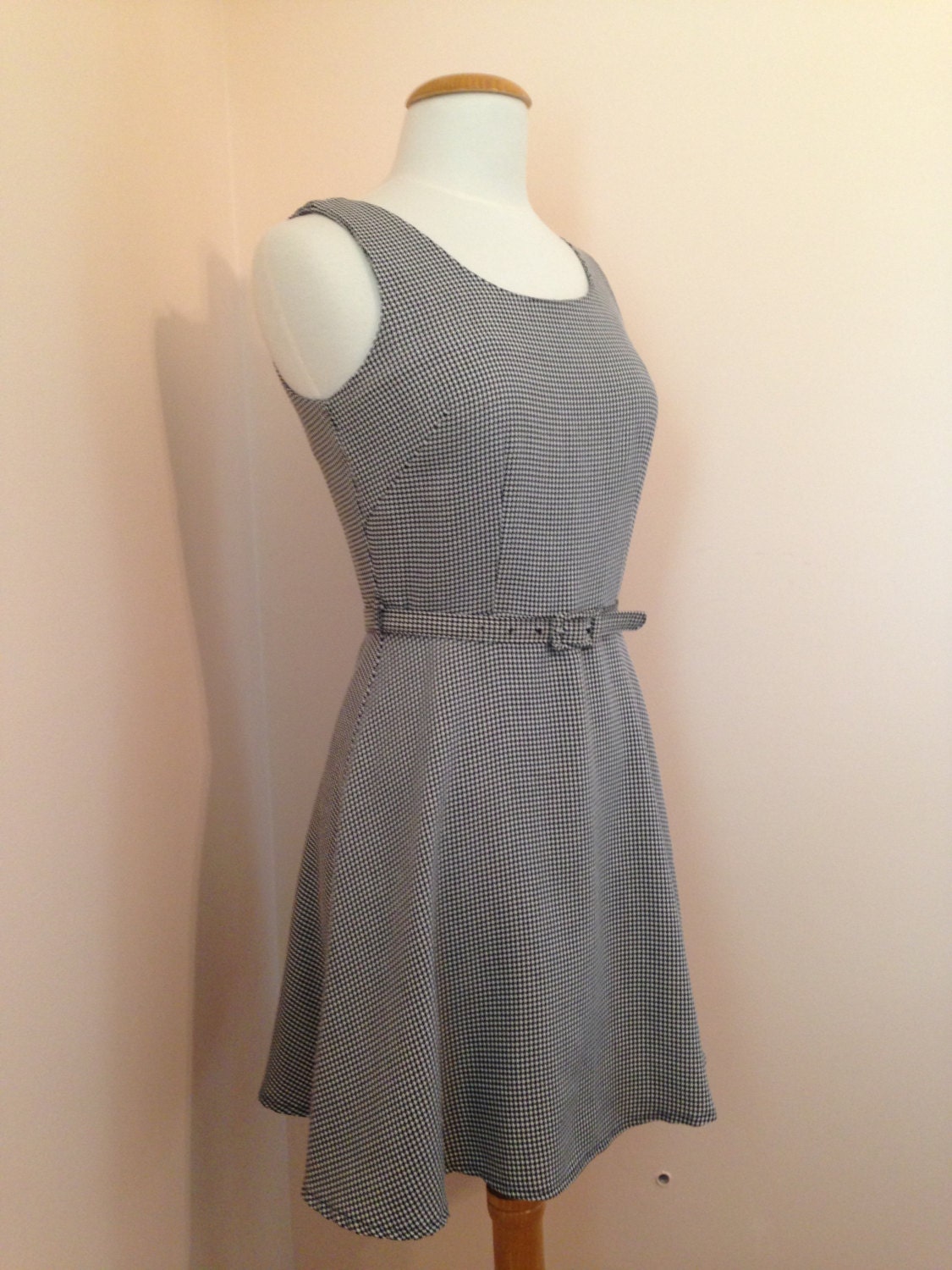 Cute Short Vintage Gingham 80s Dress