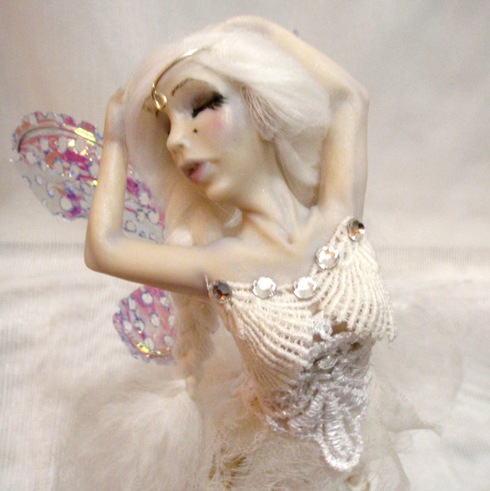 Winter Fairy ooak art doll sculpture