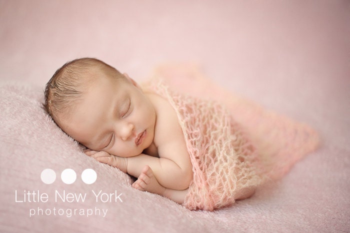Fruit Sorbet" Mohair lace wrap for professional newborn photography.