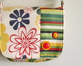 custom messenger bags in red, yellow & green, perfect  Mothers Day gifts