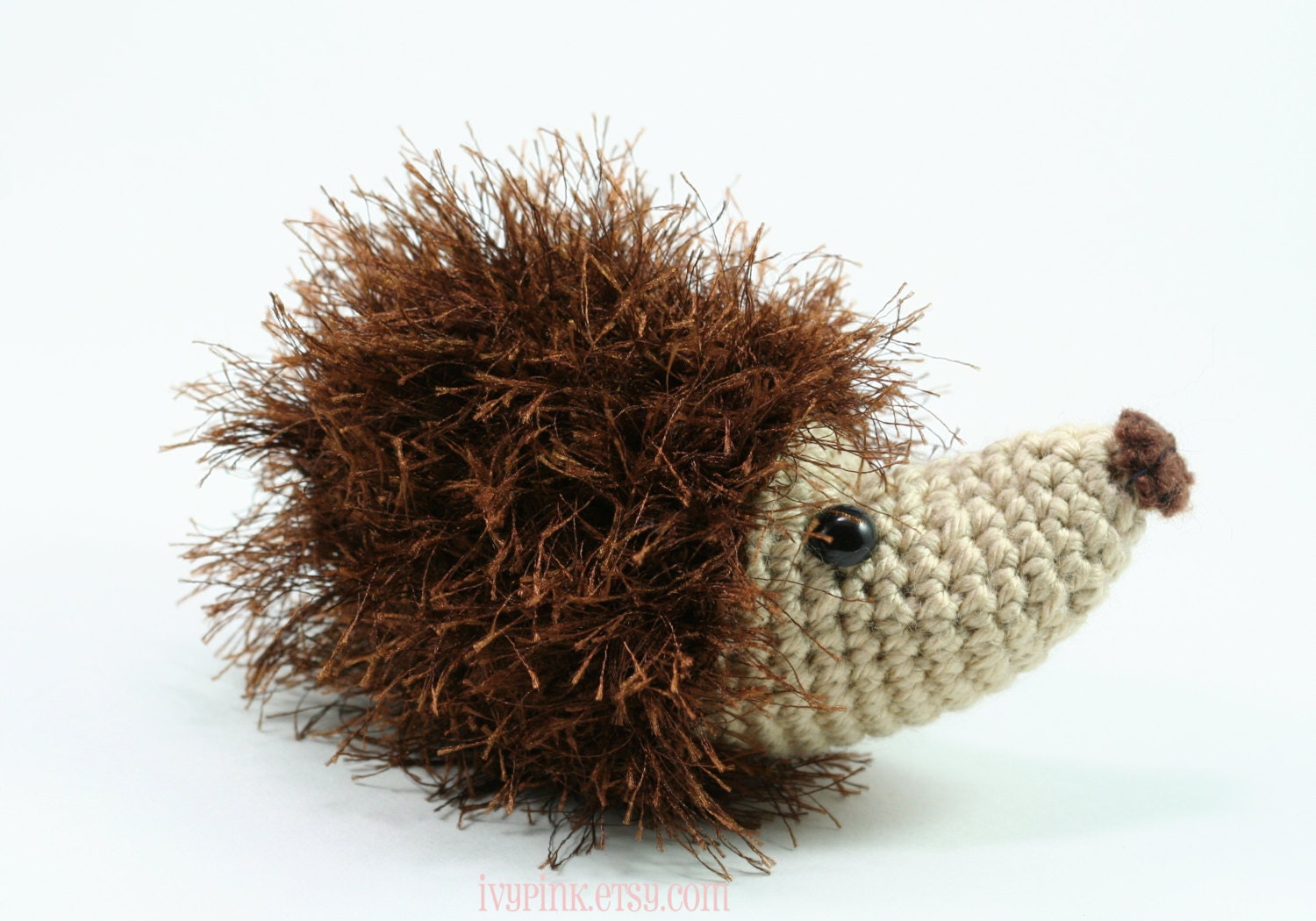 Hand Crochet Brown Hedgehog Plush Toy