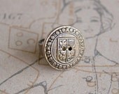 vintage brass button / hampshire ring