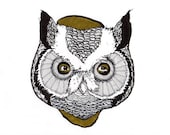 Olive Owl - 22" x 17" - POSTER SIZE Print