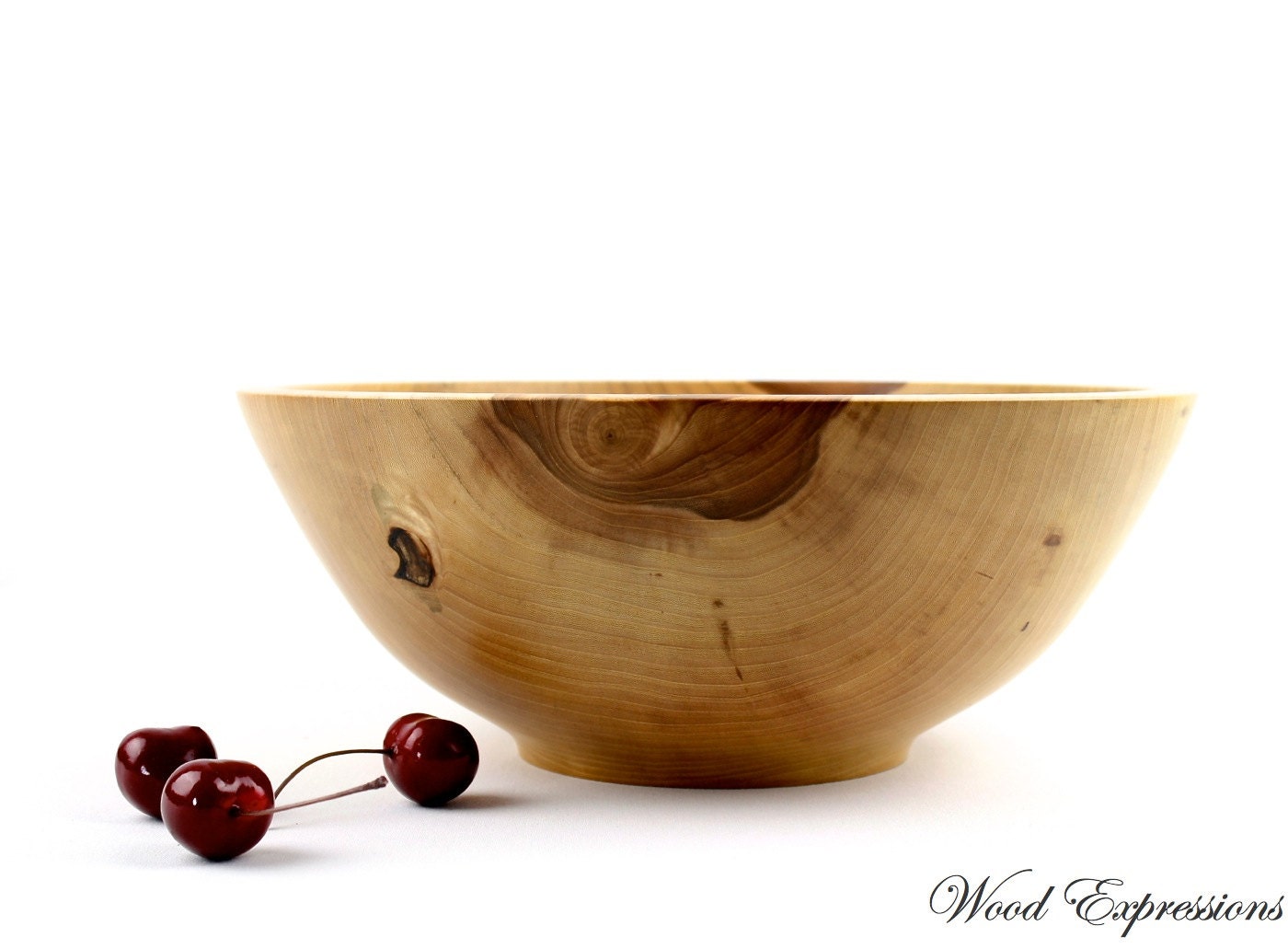 Wooden Elm Bowl /12 inch Salad Bowl