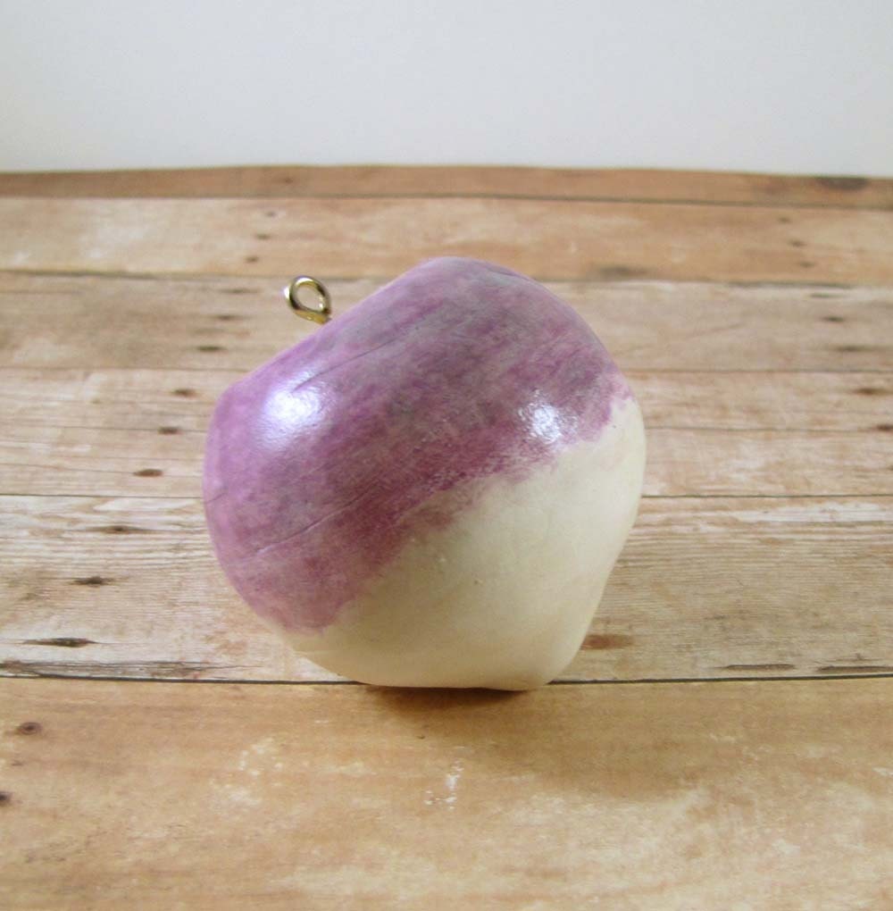 Turnip Christmas Ornament Polymer Clay Tree Ornament- Farmer's Market Collection January 2013 Made to Order