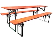 German Beer Garden Table w/2 benches. All Folding