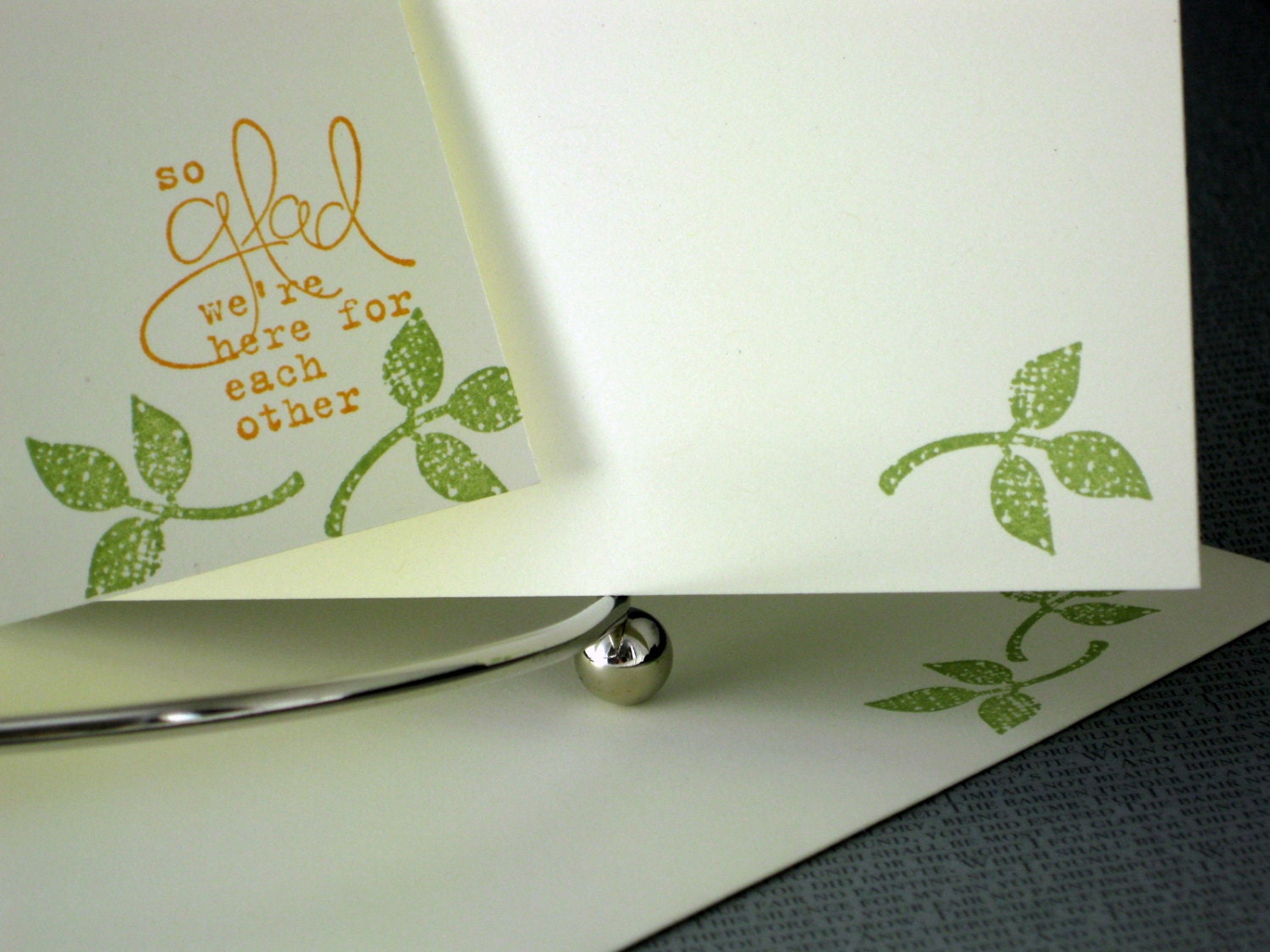 Handmade Flat Stationery Set Little Leaves