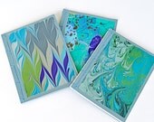 Notebooks, Jotters, Mini Journals Hand Stitched Approx. 4.25x 5.00" Set of Three