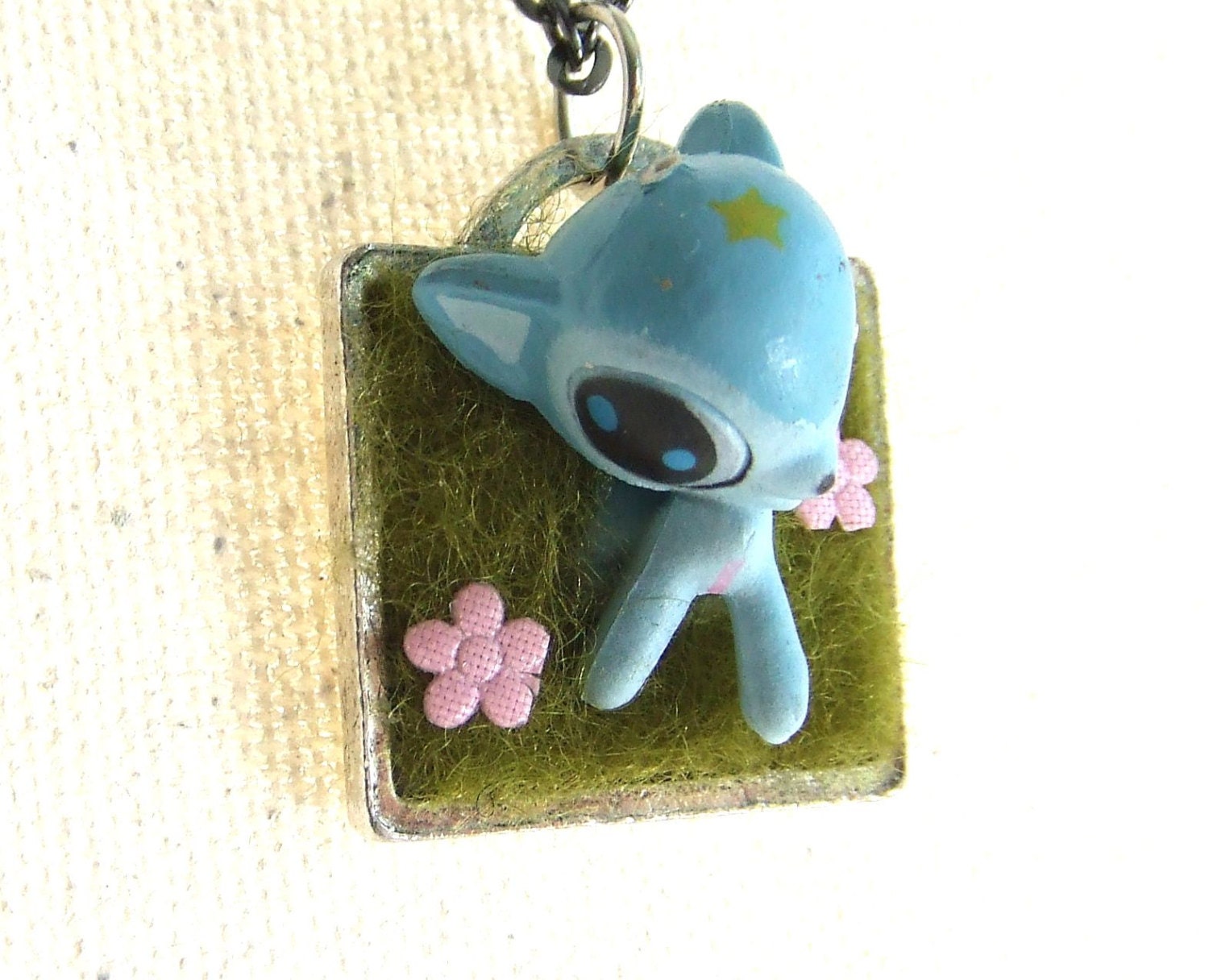 Kawaii Deer Faux Taxidermy Necklace