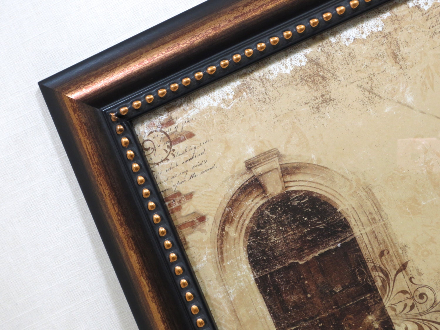 Wall Decor - Magnetic Board - Dry Erase Board - Magnet Board - Framed Bulletin Board - Antique European Door Design - includes magnets