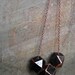 Black Copper Geometric Wood Necklace - Boho Necklace - Everyday