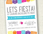 Let's Fiesta /// Mexican Banner /// Bachelorette Party /// PRINTABLE Invitation