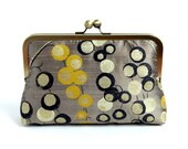 Gold metallic silk clutch with silk lining, Bag Noir, Bridesmaid clutch, Weddings, Bride, Formal clutch purse
