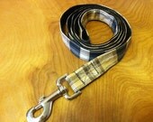 Black and Tan Plaid  Dog Leash