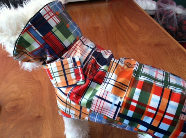 Madras Plaid  Summer Rain Jacket