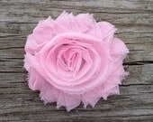 Ballet Pink Shabby Chic Chiffon Flower Hair Clip - Toddler Hair Bows - Girls Hair Accessories.. Free Shipping Promo