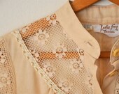 Vintage late 60's Leslie Fay Cream Lace Tent Dress sz. M/S