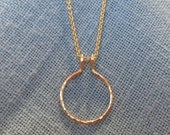 Ring Holder Necklace 14k Gold Wedding Engagement Charm Pendant  JJDLJewelryArt