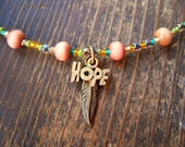Hope/Yoga/Meditation/Spiritual/Empowerment/Belief/Inspirational Charm Necklace by TheReflectivePause.etsy.com