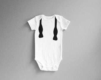 Baby Party Boy Onesie - Untied Bow Tie