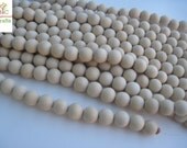 Unfinished White Wood Round Beads 12mm